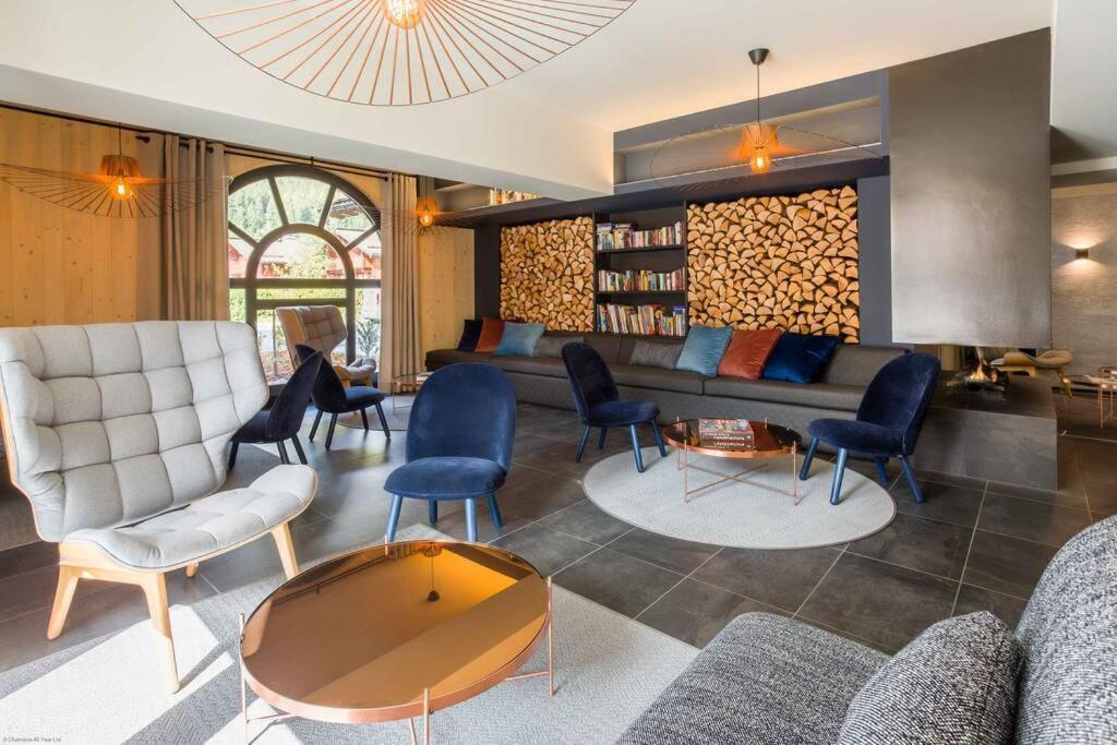 Modern 2Br 5* Pool Gym Spa Garage Mont-Blanc View Шамони Екстериор снимка