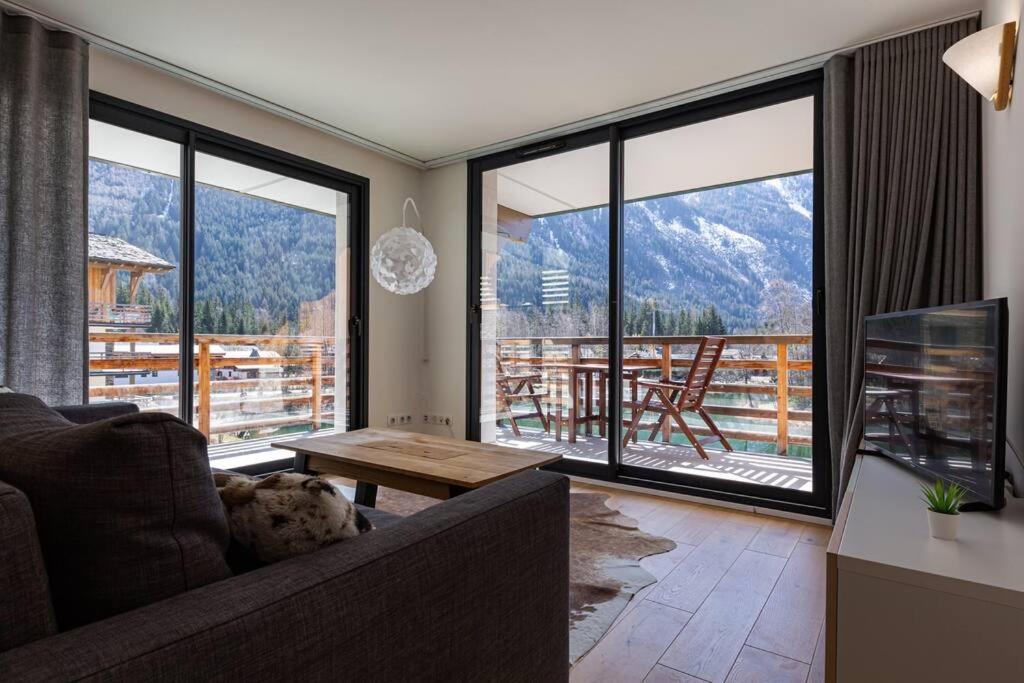 Modern 2Br 5* Pool Gym Spa Garage Mont-Blanc View Шамони Екстериор снимка